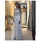 Long Sleeves Lace Chiffon Floor Length Wedding Dresses Bridal Gowns 3030050