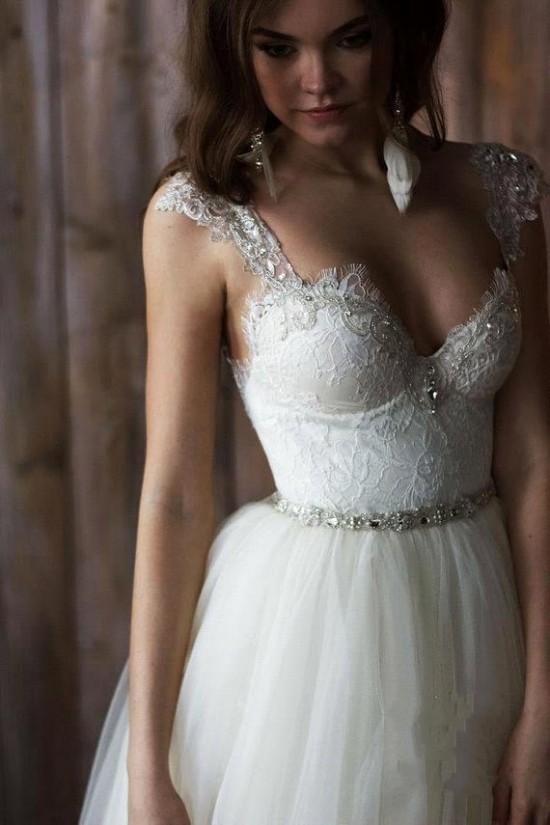 Lace Tulle Sleeveless Wedding Dresses Bridal Gowns 3030052 Lace Tulle Sleeveless Wedding Dresses Bridal Gowns 3030052