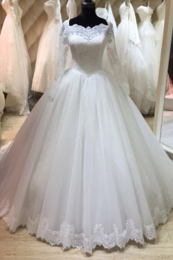 Long Sleeves Lace Wedding Dresses Bridal Gowns 3030066