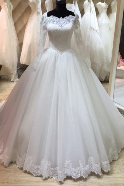 Long Sleeves Lace Wedding Dresses Bridal Gowns 3030066