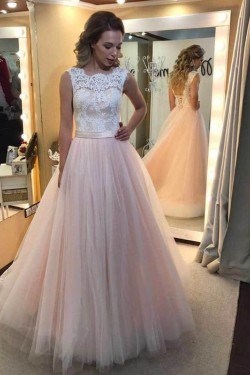 Lace and Tulle Sleeveless Wedding Dresses Bridal Gowns 3030067
