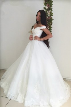 Lace Off-the-Shoulder Wedding Dresses Bridal Gowns 3030071