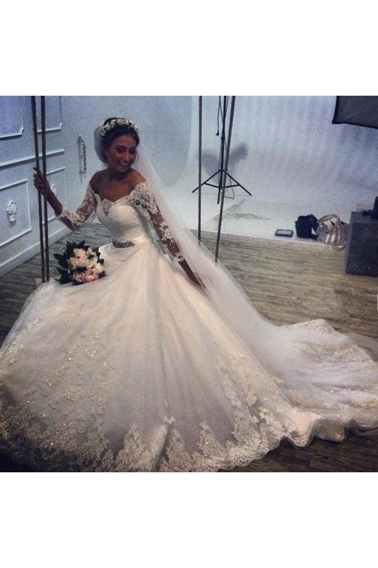 Lace Off-the-Shoulder Wedding Dresses Bridal Gowns 3030076