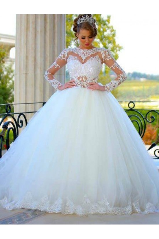 Ball Gown Long Sleeves Lace Wedding Dresses Bridal Gowns 3030080 Ball Gown Long Sleeves Lace Wedding Dresses Bridal Gowns 3030080