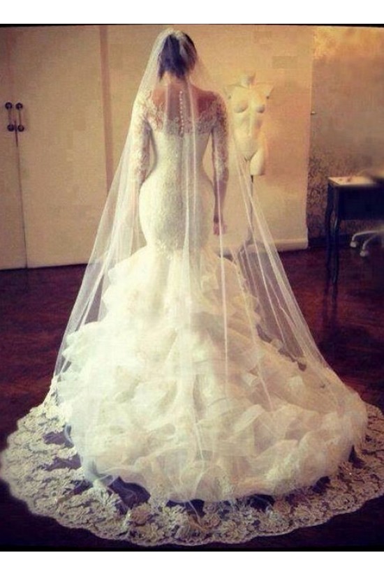 Long Sleeves Mermaid Lace Wedding Dresses Bridal Gowns 3030081 Long Sleeves Mermaid Lace Wedding Dresses Bridal Gowns 3030081
