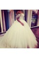 Ball Gown Off-the-Shoulder Beaded Tulle Wedding Dresses Bridal Gowns 3030082