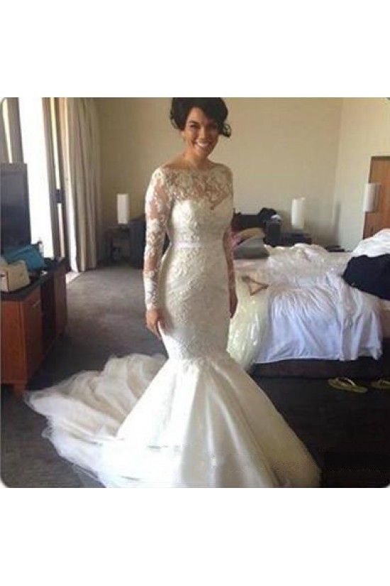 Long Sleeves Mermaid Lace Wedding Dresses Bridal Gowns 3030083 Long Sleeves Mermaid Lace Wedding Dresses Bridal Gowns 3030083