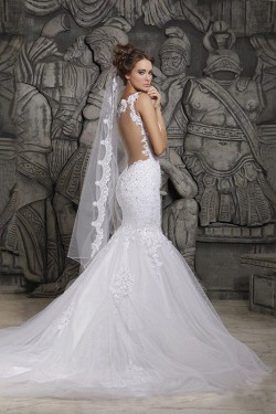 Mermaid Sleeveless Lace Wedding Dresses Bridal Gowns 3030089