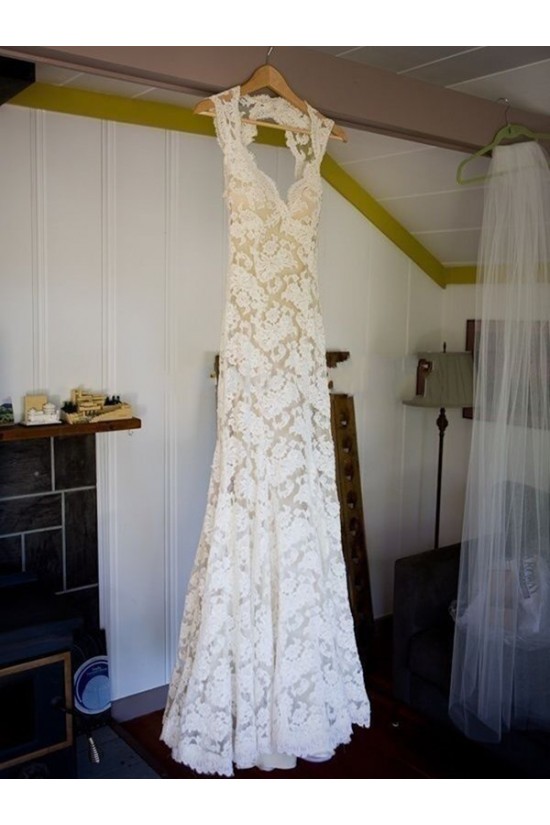 Sheath Open Back Lace Sleeveless Wedding Dresses Bridal Gowns 3030090 Sheath Open Back Lace Sleeveless Wedding Dresses Bridal Gowns 3030090