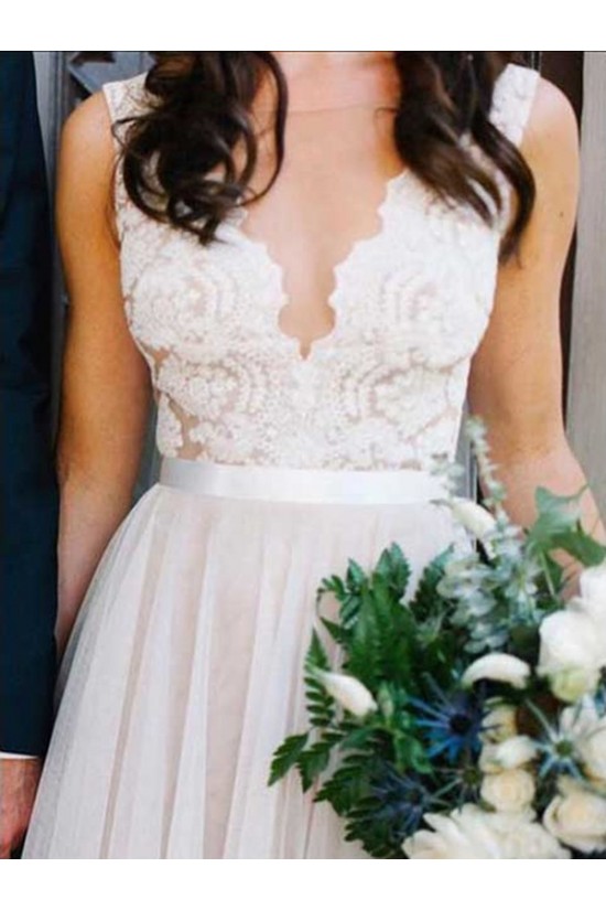 Lace Tulle Illusion Neckline Wedding Dresses Bridal Gowns 3030091 Lace Tulle Illusion Neckline Wedding Dresses Bridal Gowns 3030091