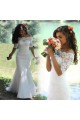 Lace Mermaid Off-the-Shoulder Short Sleeve Wedding Dresses Bridal Gowns 3030092