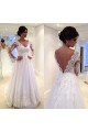 A-Line Long Sleeves Lace V-Neck Wedding Dresses Bridal Gowns 3030095 A-Line Long Sleeves Lace V-Neck Wedding Dresses Bridal Gowns 3030095