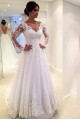 A-Line Long Sleeves Lace V-Neck Wedding Dresses Bridal Gowns 3030095 A-Line Long Sleeves Lace V-Neck Wedding Dresses Bridal Gowns 3030095