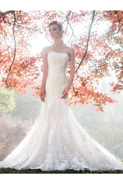 Mermaid Strapless Lace Wedding Dresses Bridal Gowns 3030097