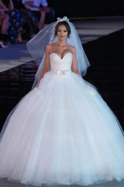 Ball Gown Sweetheart Tulle Wedding Dresses Bridal Gowns 3030100