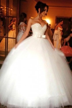 Ball Gown Sweetheart Tulle Wedding Dresses Bridal Gowns 3030100