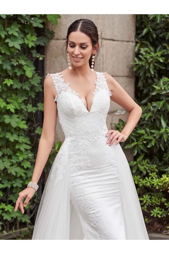 Mermaid Lace Tulle V-Neck Wedding Dresses Bridal Gowns 3030103 Mermaid Lace Tulle V-Neck Wedding Dresses Bridal Gowns 3030103