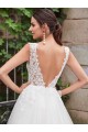 Mermaid Lace Tulle V-Neck Wedding Dresses Bridal Gowns 3030103