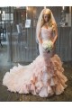 Mermaid Sweetheart Pink Beaded Waist Wedding Dresses Bridal Gowns 3030105