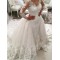 Long Sleeves V-Neck Lace Wedding Dresses Bridal Gowns 3030107