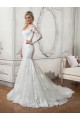 Long Sleeves Mermaid Illusion Neckline Lace Wedding Dresses Bridal Gowns 3030112