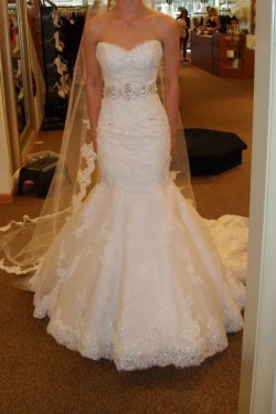 Sparkly Mermaid Sweetheart Lace Wedding Dresses Bridal Gowns 3030114