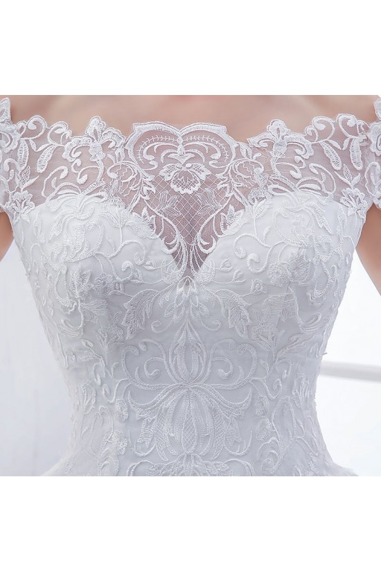 Lace Ball Gown Off-the-Shoulder Wedding Dresses Bridal Gowns 3030115