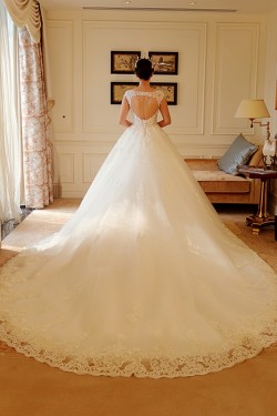 Lace Bridal Ball Gown Keyhole Back Wedding Dresses Bridal Gowns 3030120