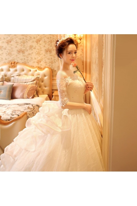 Lace Bridal Ball Gown Off-the-Shoulder Wedding Dresses Bridal Gowns 3030121