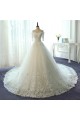 Short Sleeves Off-the-Shoulder Lace Wedding Dresses Bridal Gowns 3030129