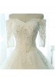 Short Sleeves Off-the-Shoulder Lace Wedding Dresses Bridal Gowns 3030129