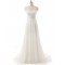 A-Line Lace Chiffon V-Neck Wedding Dresses Bridal Gowns 3030131
