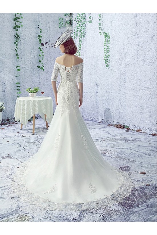 Mermaid Off-the-Shoulder Lace Wedding Dresses Bridal Gowns 3030132