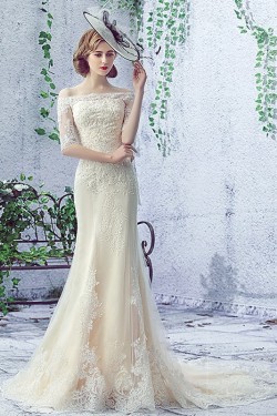 Mermaid Off-the-Shoulder Lace Wedding Dresses Bridal Gowns 3030132