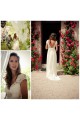 Empire Lace V-Neck Backless Wedding Dresses Bridal Gowns 3030133