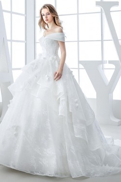 Ball Gown Off-the-Shoulder Lace Wedding Dresses Bridal Gowns 3030135