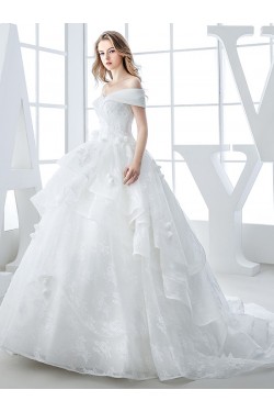 Ball Gown Off-the-Shoulder Lace Wedding Dresses Bridal Gowns 3030135