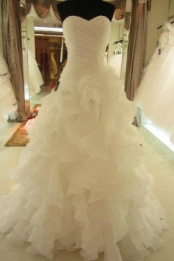 Sweetheart Court Train Wedding Dresses Bridal Gowns 3030138