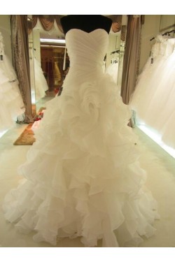 Sweetheart Court Train Wedding Dresses Bridal Gowns 3030138