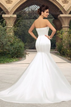 Simple Mermaid Strapless Wedding Dresses Bridal Gowns 3030139