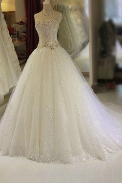 Tulle Ball Gown Sparkly Wedding Dresses Bridal Gowns 3030146