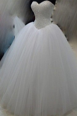 Ball Gown Sparkly Tulle Sweetheart Wedding Dresses Bridal Gowns 3030150