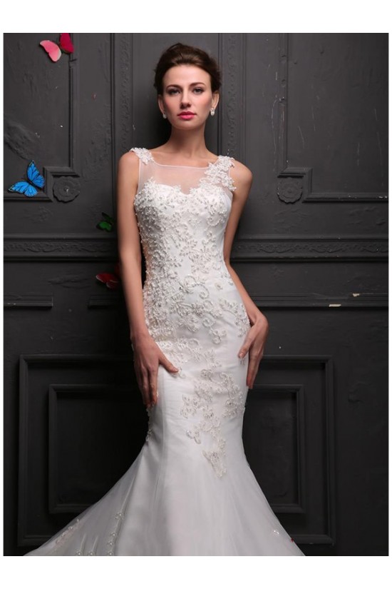 Mermaid Lace Sleeveless Wedding Dresses Bridal Gowns 3030151 Mermaid Lace Sleeveless Wedding Dresses Bridal Gowns 3030151