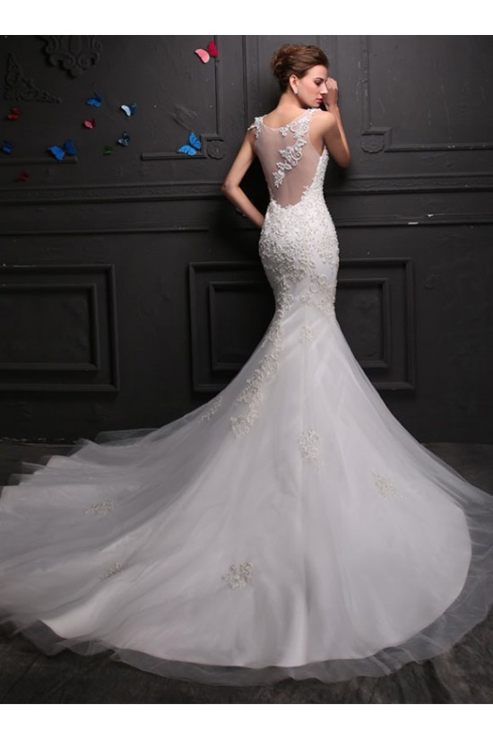 Mermaid Lace Sleeveless Wedding Dresses Bridal Gowns 3030151 Mermaid Lace Sleeveless Wedding Dresses Bridal Gowns 3030151