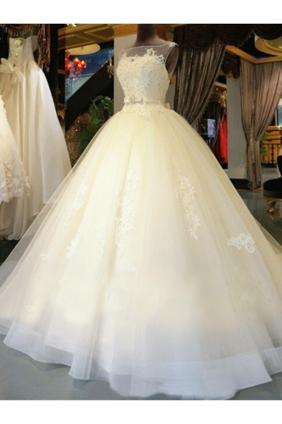 Ball Gown Illusion Neckline Lace Wedding Dresses Bridal Gowns 3030152 Ball Gown Illusion Neckline Lace Wedding Dresses Bridal Gowns 3030152