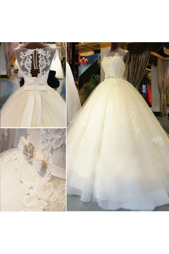Ball Gown Illusion Neckline Lace Wedding Dresses Bridal Gowns 3030152 Ball Gown Illusion Neckline Lace Wedding Dresses Bridal Gowns 3030152
