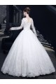 Ball Gown V-Neck Long Sleeves Lace Wedding Dresses Bridal Gowns 3030155 Ball Gown V-Neck Long Sleeves Lace Wedding Dresses Bridal Gowns 3030155