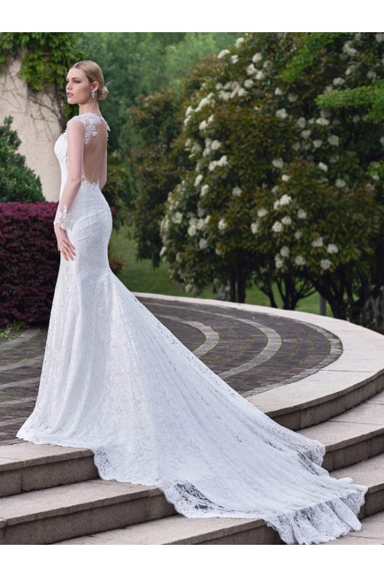 Long Sleeves Lace Open Back Mermaid Wedding Dresses Bridal Gowns 3030162 Long Sleeves Lace Open Back Mermaid Wedding Dresses Bridal Gowns 3030162