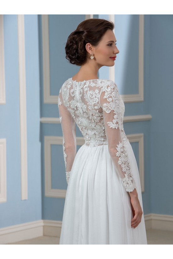Long Sleeves Lace Chiffon Wedding Dresses Bridal Gowns 3030169 Long Sleeves Lace Chiffon Wedding Dresses Bridal Gowns 3030169