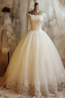 Ball Gown Off-the-Shoulder Lace Wedding Dresses Bridal Gowns 3030170